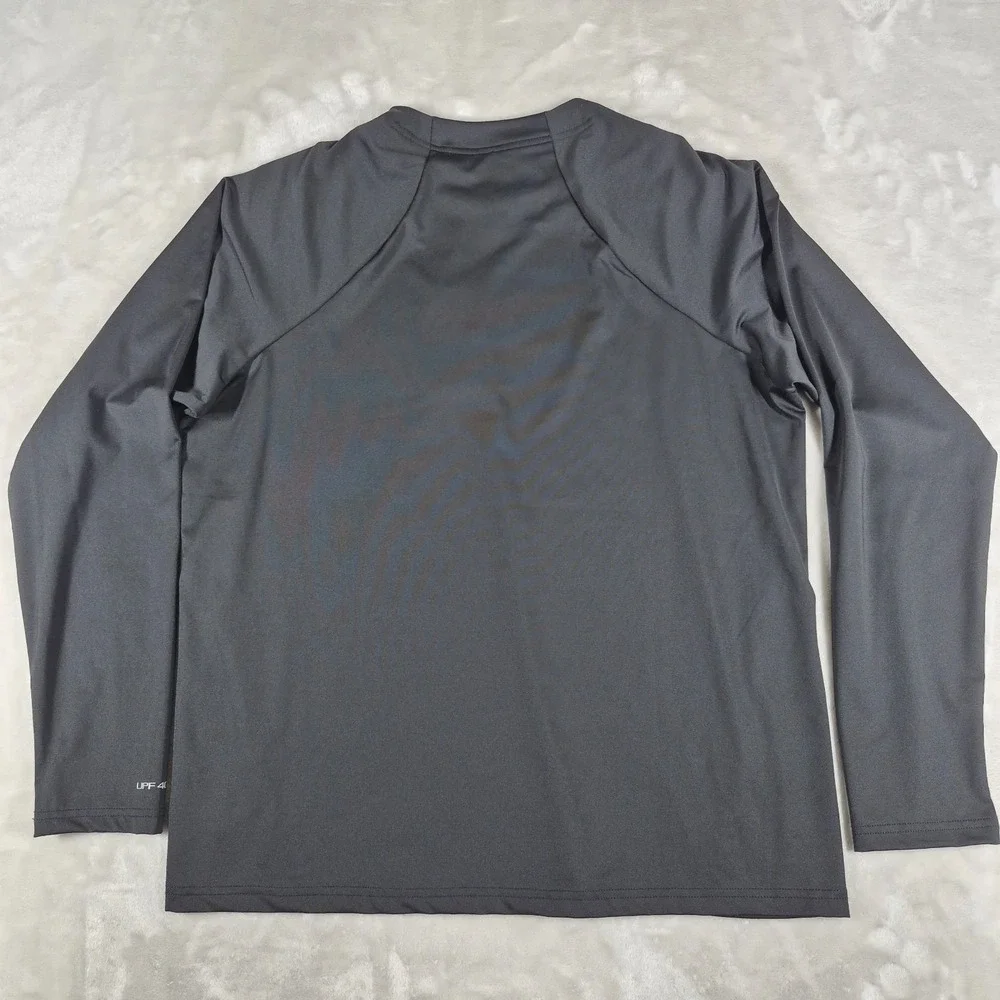 Nike Dri-Fit UV Long Sleeve Hydroguard‎ Shirt Women's XL Black Swim NESSA386-001
